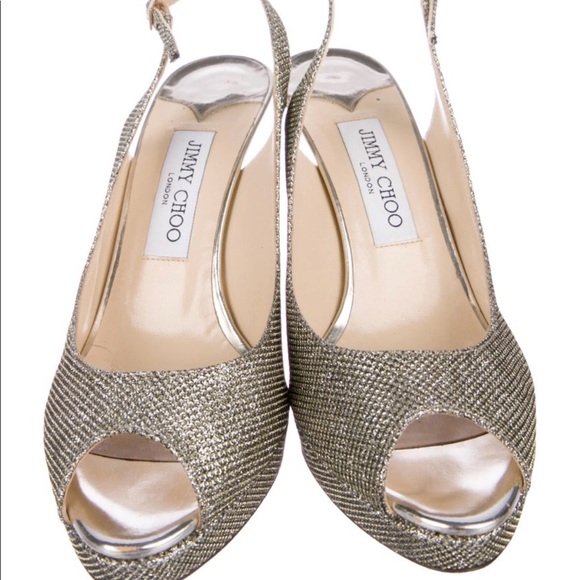 Jimmy Choo Glitter Slingbacks - Picture 3 of 5